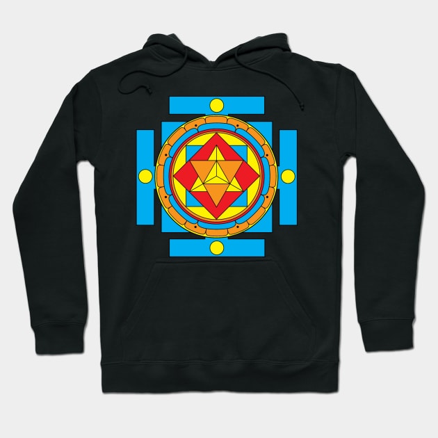 Merkaba Mandala Hoodie by GalacticMantra